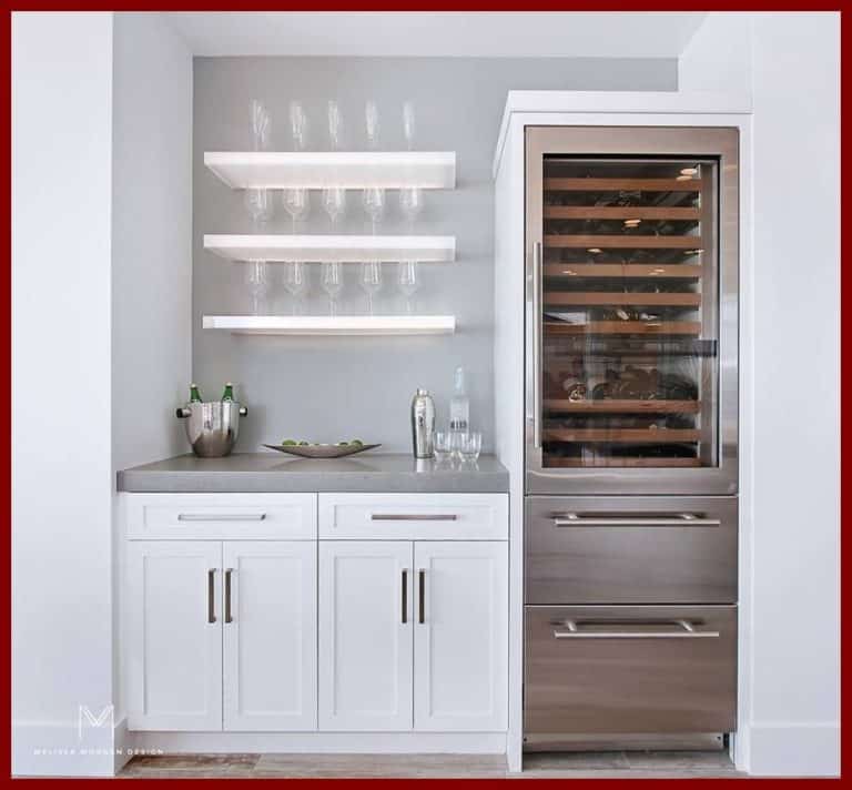 White Pairs Well even with Stainless Steel Wine Fridge