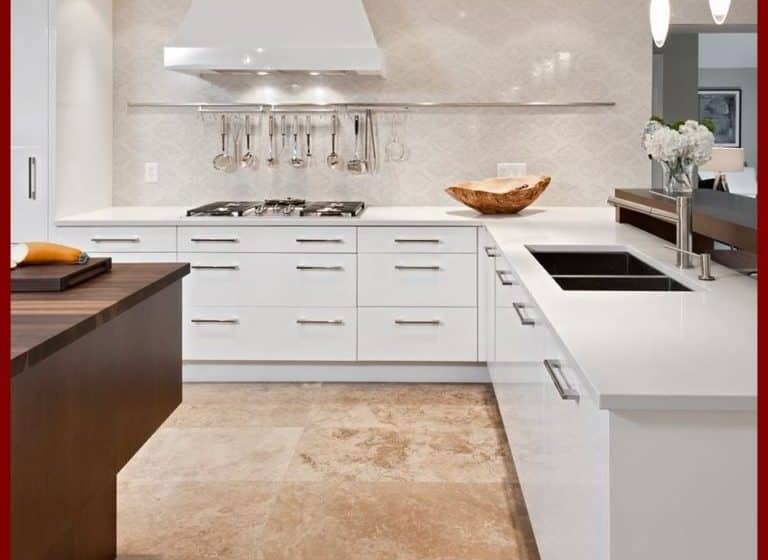 Intriguing White Kitchen Using Various Materials