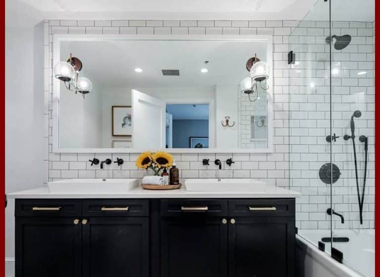 Elegance in a Black-and-White Color Bathroom