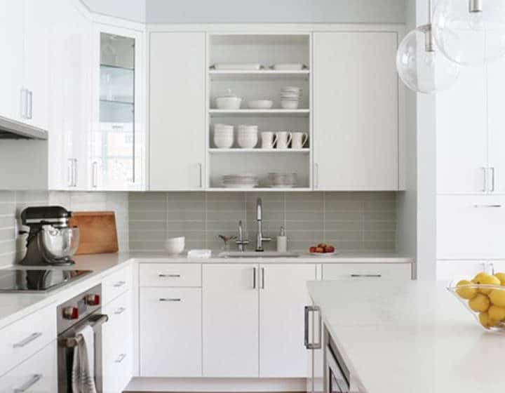 Adding a Touch of Different Color in White Kitchens