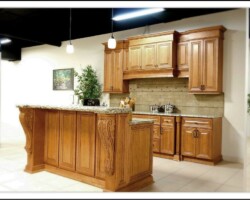 Cinnamon Maple Glazed countertops and cabinet