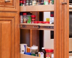 Cinnamon Maple Glazed kitchen cabinet for condiments