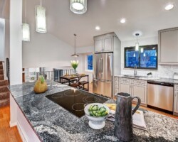 Greige Maple countertops with center island