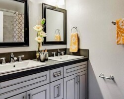 Greige Maple bathroom countertop