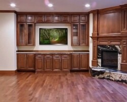 Chocolate Maple Glazed kitchen Countertop with frame