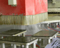 professional stone fabricators milling stone in factory