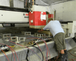 professional stone fabricators pin stop